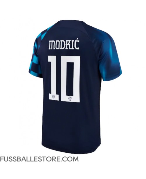 Günstige Kroatien Luka Modric #10 Auswärtstrikot WM 2022 Kurzarm